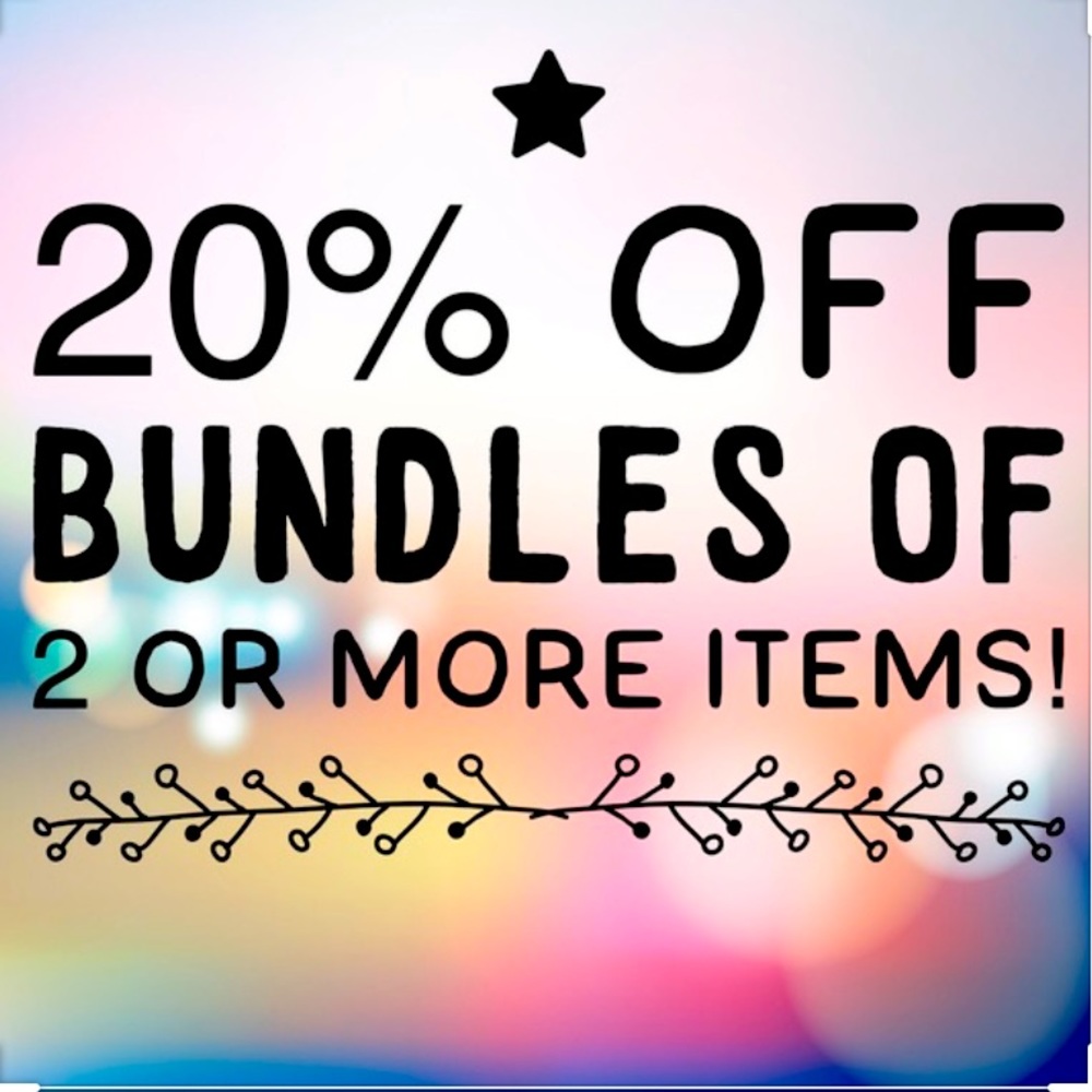 20% off any bundle of two or more items 🥰